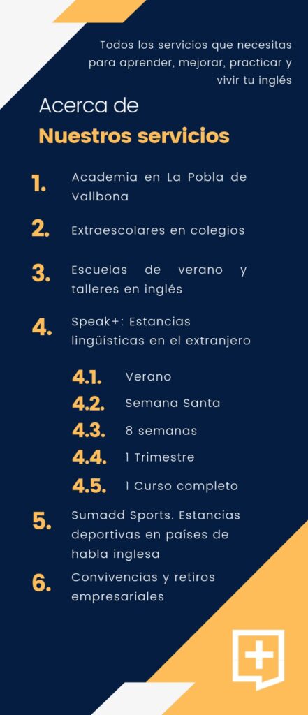 Sumadd Language Group. Servicios integrales para aprender inglés en la Pobla de Vallbona